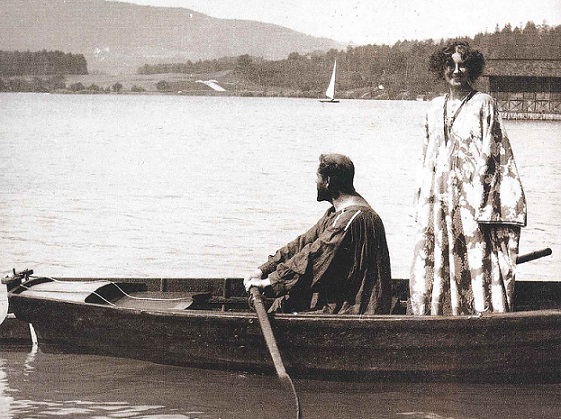 emilie al lago con gustav