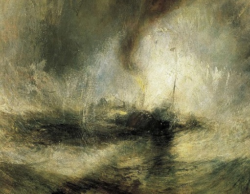 quadro di turner tempesta di neve