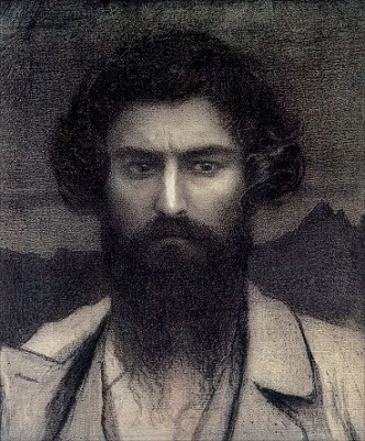 segantini autoritratto con le montagne