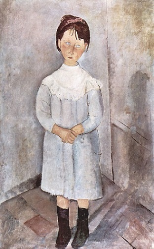 Modigliani bambina in azzurro